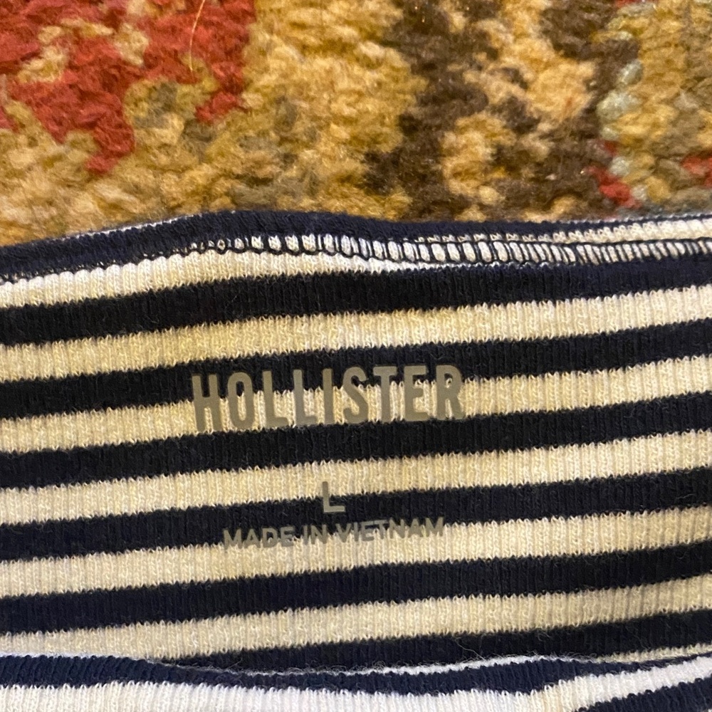 Hollister Blue and White Striped Tube Top - Picture 3 of 5